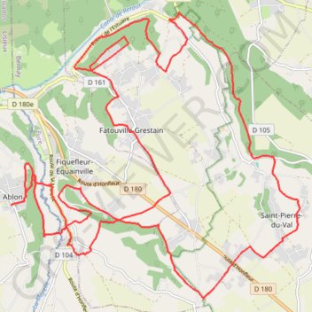 Itinéraire Rando d'Ablon - Normandie, distance, dénivelé, altitude, carte, profil, trace GPS