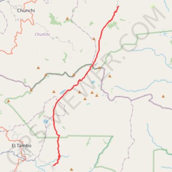 Itinéraire Ecu_35_Camino_del_Inca, distance, dénivelé, altitude, carte, profil, trace GPS