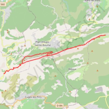 Itinéraire Tour de la Sainte-Baume, distance, dénivelé, altitude, carte, profil, trace GPS