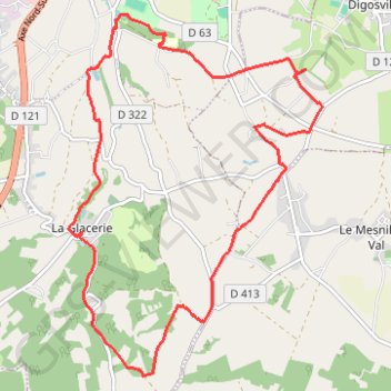 Itinéraire La Glacerie (50470), distance, dénivelé, altitude, carte, profil, trace GPS