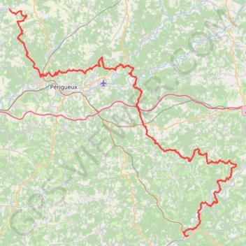 Itinéraire Bourdeilles - Les Eyzies-de-Tayac-Sireuil, distance, dénivelé, altitude, carte, profil, trace GPS