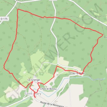 Itinéraire Saint-Mary sentier les Fosses, distance, dénivelé, altitude, carte, profil, trace GPS