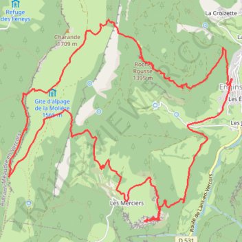 Itinéraire 65e899ae8f87b35af7f5096aa1304ef31e2ffcfc, distance, dénivelé, altitude, carte, profil, trace GPS