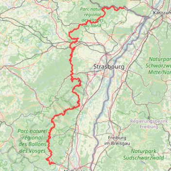 Itinéraire Traversée du massif Vosgien - 1119 - UtagawaVTT.com, distance, dénivelé, altitude, carte, profil, trace GPS