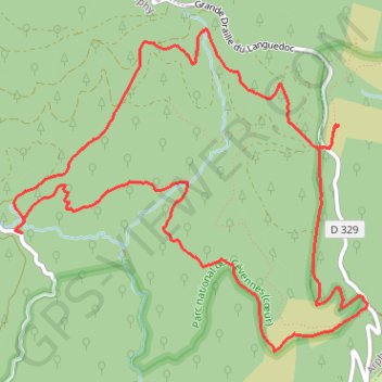Itinéraire Les Cascades d'Orgon et le Monument André Chamson, distance, dénivelé, altitude, carte, profil, trace GPS