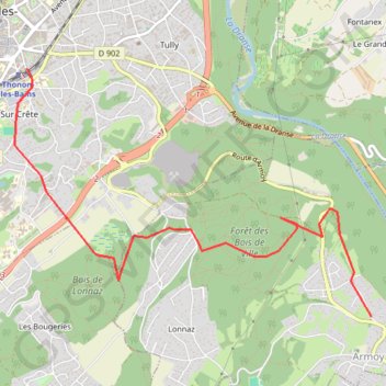 Itinéraire Traversée des alpes par le GR5, distance, dénivelé, altitude, carte, profil, trace GPS