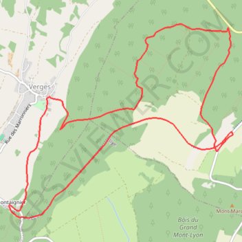 Itinéraire Voix verte et forêt de VERGES, distance, dénivelé, altitude, carte, profil, trace GPS