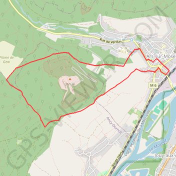 Itinéraire Ars-Gare - La-Pierre-Qui-Tourne, distance, dénivelé, altitude, carte, profil, trace GPS