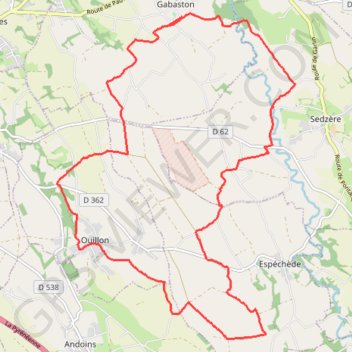 Itinéraire Espéchède, distance, dénivelé, altitude, carte, profil, trace GPS