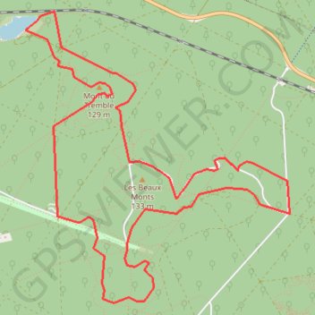 Itinéraire Compiègne - Autour des monts, distance, dénivelé, altitude, carte, profil, trace GPS