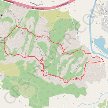 Itinéraire Rocher de Roquebrune : Les 3 croix par la crête en boucle, distance, dénivelé, altitude, carte, profil, trace GPS