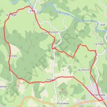 Itinéraire Lichemaille Version 2, distance, dénivelé, altitude, carte, profil, trace GPS