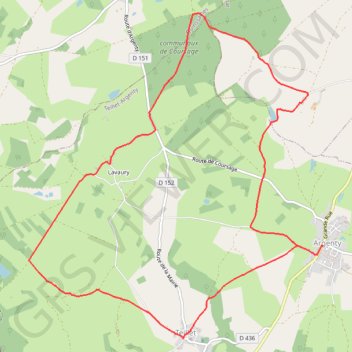 Itinéraire Argenty, distance, dénivelé, altitude, carte, profil, trace GPS