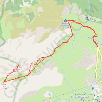 Itinéraire Pic de Lary, distance, dénivelé, altitude, carte, profil, trace GPS
