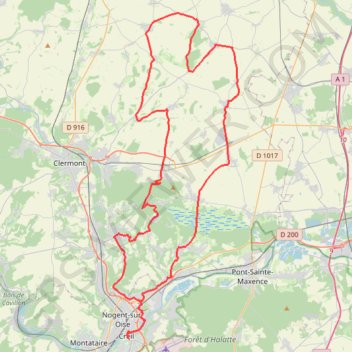 Itinéraire De Creil à Grandvillers-aux-Bois, distance, dénivelé, altitude, carte, profil, trace GPS