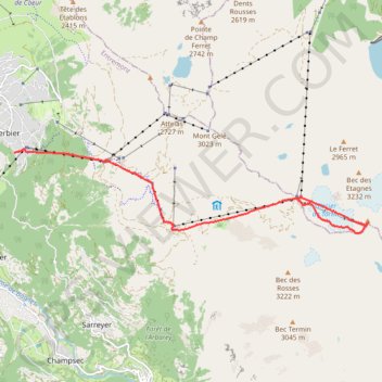 Itinéraire Mont Fort, distance, dénivelé, altitude, carte, profil, trace GPS