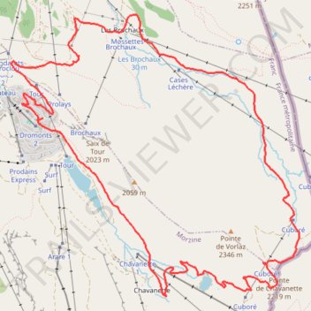 Itinéraire Avoriaz col de Cuboré, distance, dénivelé, altitude, carte, profil, trace GPS