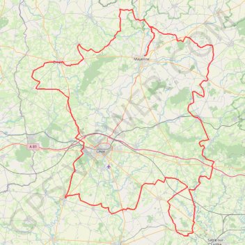 Itinéraire Tour de france en Mayenne, distance, dénivelé, altitude, carte, profil, trace GPS