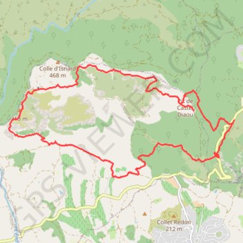 Itinéraire La Colle du Rouet par le Castel Diaou - Le Muy, distance, dénivelé, altitude, carte, profil, trace GPS