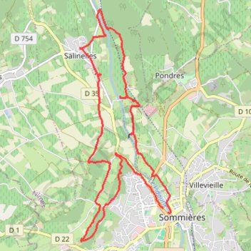 Itinéraire Moulins du Vidourle Montredon, distance, dénivelé, altitude, carte, profil, trace GPS