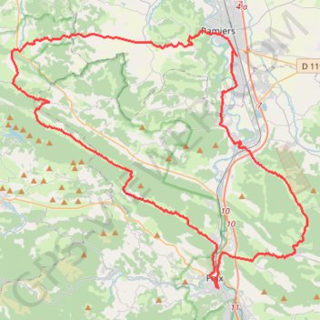 Itinéraire Rhodes le Bas, distance, dénivelé, altitude, carte, profil, trace GPS