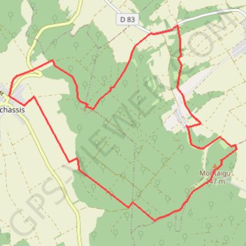 Itinéraire L aux Bois Vauchassis, distance, dénivelé, altitude, carte, profil, trace GPS