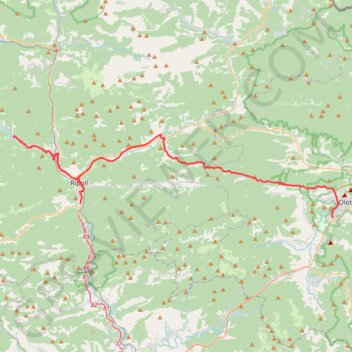 Itinéraire 04_La Perla Olot-Solana del Ter Ripoll-Sant Llorenç de Campdevànol 62.5 km, distance, dénivelé, altitude, carte, profil, trace GPS