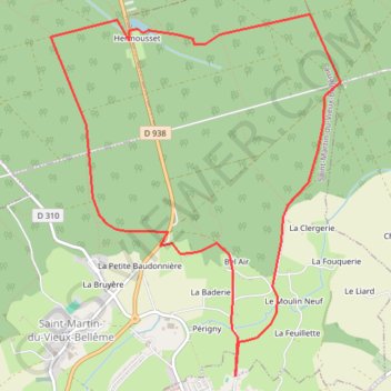 Itinéraire Chêne séculaire - Bellême, distance, dénivelé, altitude, carte, profil, trace GPS