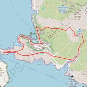 Itinéraire Les goudes, distance, dénivelé, altitude, carte, profil, trace GPS