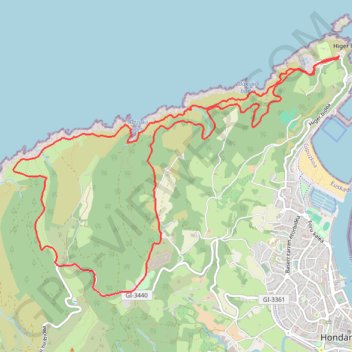 Itinéraire Jaizkibel - Chemin côtier - Cap du Figuier - Notre-Dame de Guadalupe, distance, dénivelé, altitude, carte, profil, trace GPS