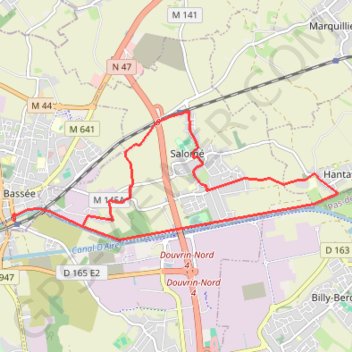 Itinéraire Au fil de l'eau, entretenu par Bassée en Balade, distance, dénivelé, altitude, carte, profil, trace GPS
