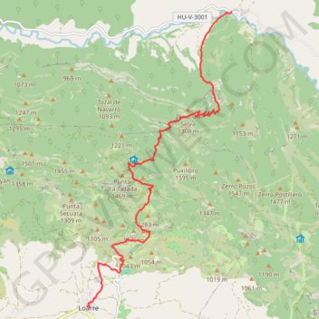 Itinéraire Traversée Loarre - Rasal, distance, dénivelé, altitude, carte, profil, trace GPS