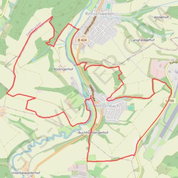 Itinéraire Le Spurnasenweg autour de Althornbach, distance, dénivelé, altitude, carte, profil, trace GPS
