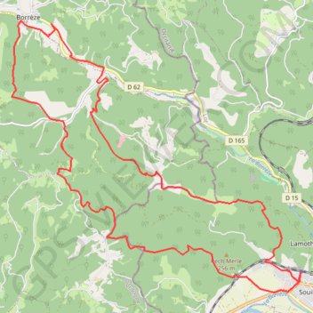 Itinéraire Souillac - Forêt de Salignac - 225 - UtagawaVTT.com, distance, dénivelé, altitude, carte, profil, trace GPS