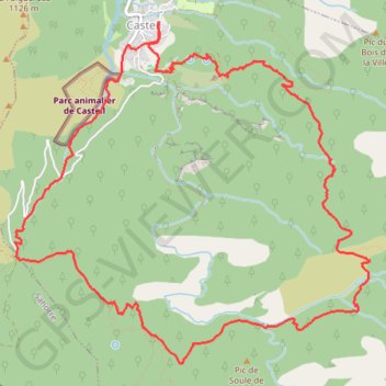 Itinéraire Casteil - Abbaye - Col de Jou, distance, dénivelé, altitude, carte, profil, trace GPS
