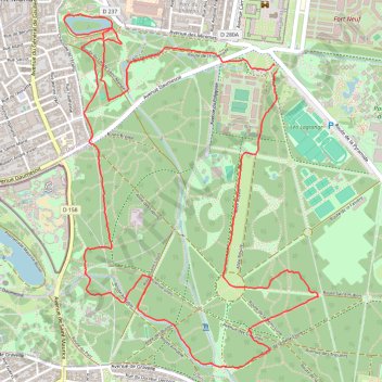 Itinéraire Vincennes Modérée J2, distance, dénivelé, altitude, carte, profil, trace GPS