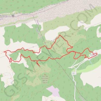 Itinéraire 2023 02 11 - Le Jas de Frédéric - Riboux (83) - 11,150 - 230 - 35, distance, dénivelé, altitude, carte, profil, trace GPS