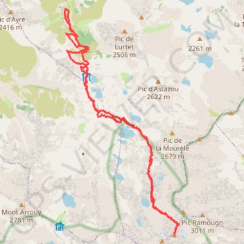 Itinéraire Pic des Trois Conseillers, distance, dénivelé, altitude, carte, profil, trace GPS