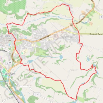 Itinéraire Vallons du Lectourois - Lectoure, distance, dénivelé, altitude, carte, profil, trace GPS