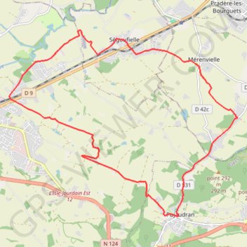 Itinéraire Trois étoiles à Pujaudran, distance, dénivelé, altitude, carte, profil, trace GPS