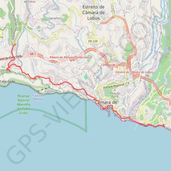 Itinéraire Madère - Cabo Girao, distance, dénivelé, altitude, carte, profil, trace GPS