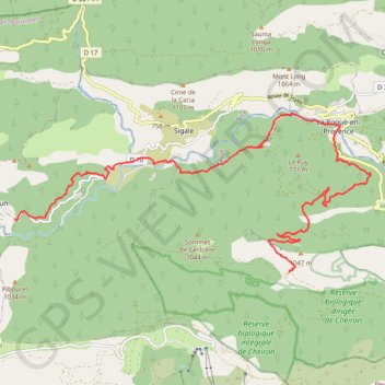 Itinéraire Aiglun - le Pous (Grande Traversée des PréAlpes), distance, dénivelé, altitude, carte, profil, trace GPS