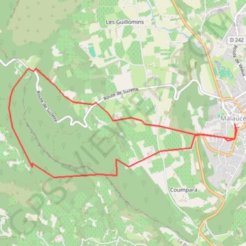 Itinéraire Randonnée à Malaucène, distance, dénivelé, altitude, carte, profil, trace GPS