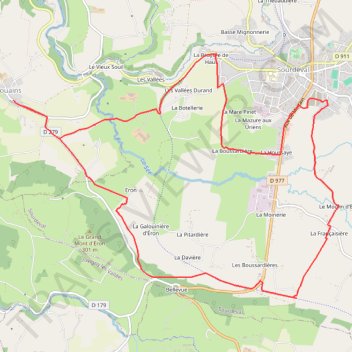 Itinéraire PEDESTRE 14 KM, distance, dénivelé, altitude, carte, profil, trace GPS