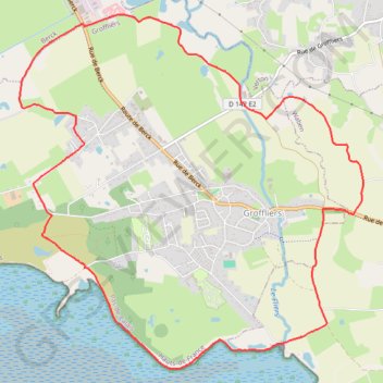 Itinéraire Grofliers, distance, dénivelé, altitude, carte, profil, trace GPS