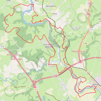 Itinéraire Du Barrage de Villerest au Barrage de Grangent en 10 boucles - Pont de La Vourdiat - Pont de Balbigny, distance, dénivelé, altitude, carte, profil, trace GPS