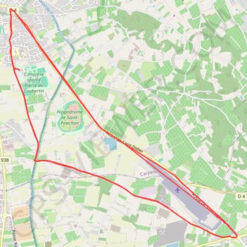 Itinéraire Carpentras, distance, dénivelé, altitude, carte, profil, trace GPS