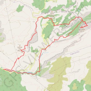 Itinéraire Pic de Bertagne, distance, dénivelé, altitude, carte, profil, trace GPS