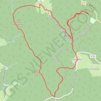 Itinéraire Carte petit parcours Becajat, distance, dénivelé, altitude, carte, profil, trace GPS