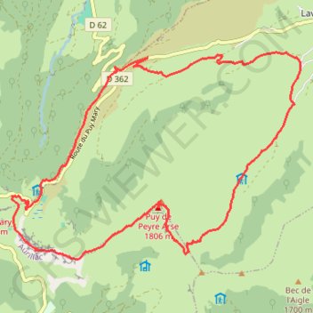 Itinéraire Les fours de Peyre-Arse, distance, dénivelé, altitude, carte, profil, trace GPS